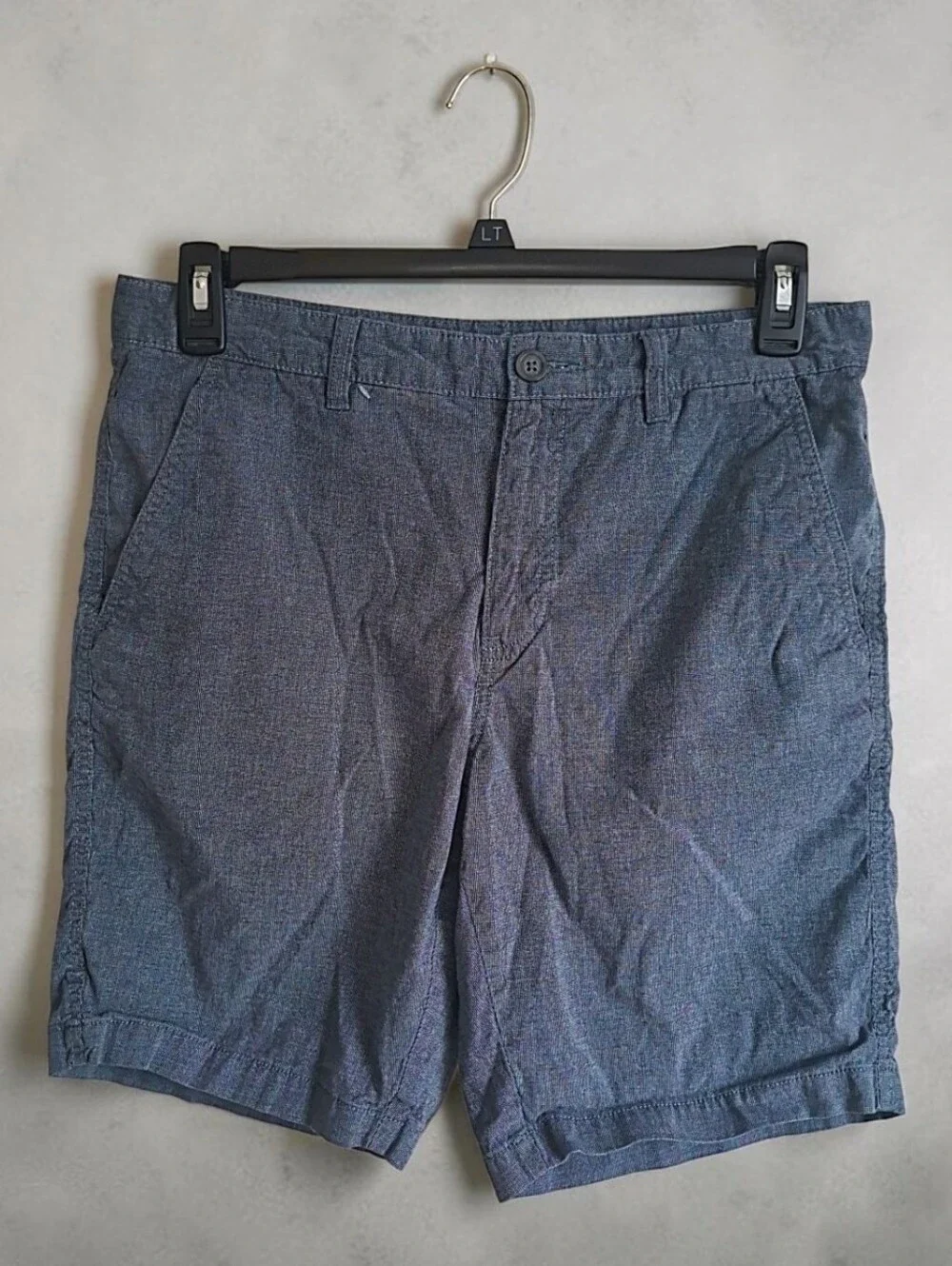 Marc Anthony Men's Slate Blue Flat Front Chino Shorts